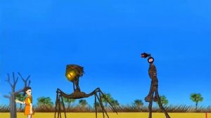 игра в кальмара с сиреноголовым, домоголовым