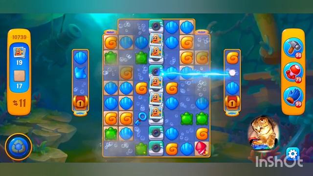 фишдом 2022  #  10739 уровень - прохождение без бустеров # Fishdom,   10739  level - no Boosters.