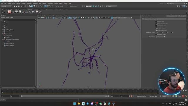 Видео #43 Основы ригинга в Maya (Риг игрового босса - Dynamic curve волосы / усы) смотреть онлайн