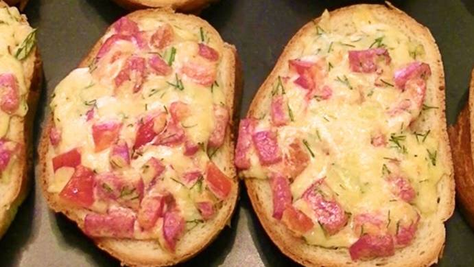 Пицца-бутерброды за 10 минут