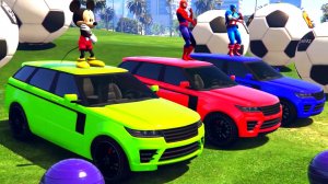 Мультики про Машинки Человек-паук и Красочные Внедорожники для Детей Мультфильм для Малышей