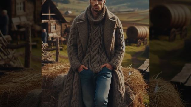 Элегантное вязание для мужчин #вязание #красиво #вязаниеспицами смотреть онлайн