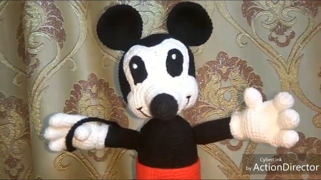Вязаный Микки Маус крючком 🌻🐝