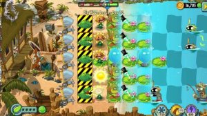 прохождение растения против зомби 2 локация большая пляжная волна уровень 30(извините за паузу)