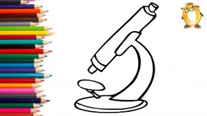 Мультик - раскраска для детей МИКРОСКОП. Учимся как рисовать ИНСТРУМЕНТ ДЛЯ НАУКИ // ОБУЧАШКА ТВ