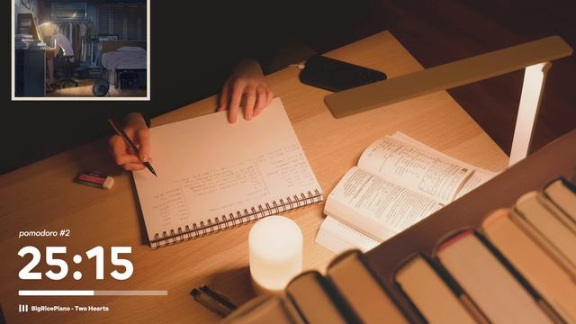 3 часа StudyWithMe - Inspired Calm Piano Music Japanese Countryside - Pomodoro 50/10