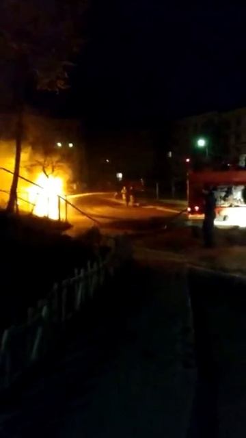 Автомобиль сгорел в Охе