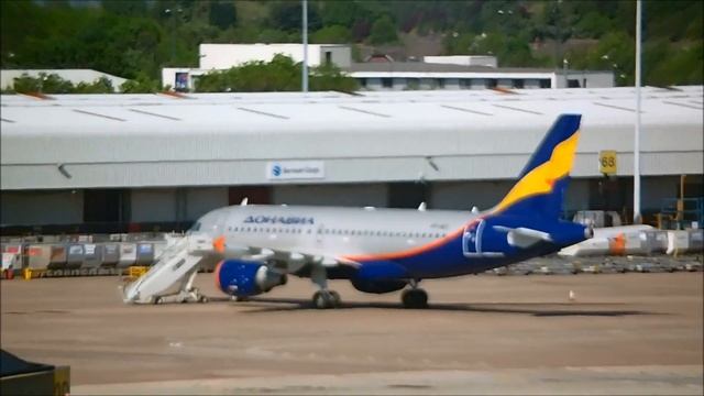 Donavia (Донавиа) A319 At Manchester Airport (Parked) смотреть онлайн