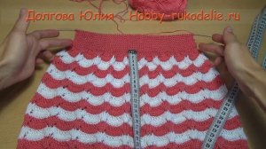 Вязание спицами. Платье для девочки - спинка  ///  Knitting needles. Dress for girls - back