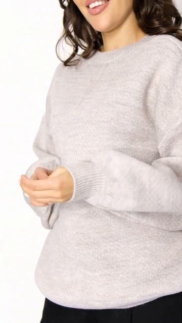 Джемпер 695 светло-коричневый белый оптом от Трикотажн? смотреть онлайн