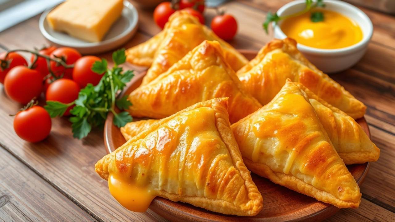 Готовим ленивый деликатес: хрустящие Сырные Конвертики из слоёного теста смотреть онлайн