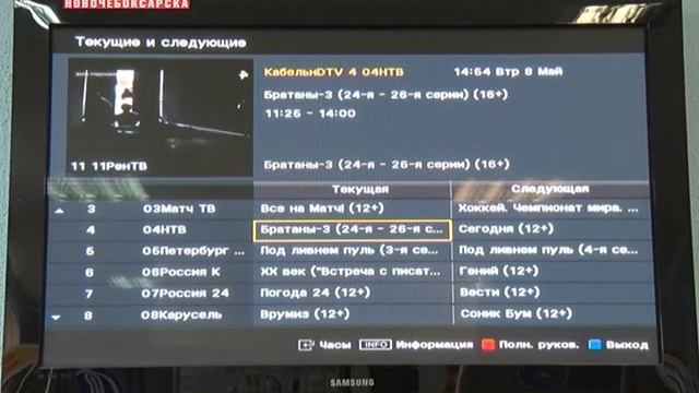 Система EPG в телевизионных сетях компании Novonet