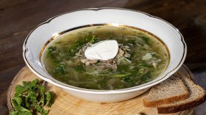 Кологривские щи с кислой капустой и свежей зеленью. Варю на гусином бульоне