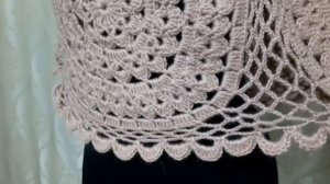 АЖУРНАЯ НАКИДКА КРЮЧКОМ Ч 3