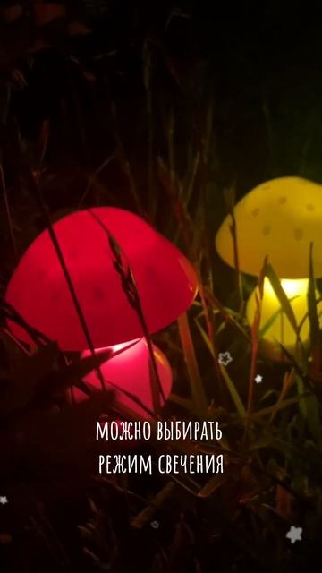 Садовые фонарики грибочки на солнечной батарее #сад #л смотреть онлайн