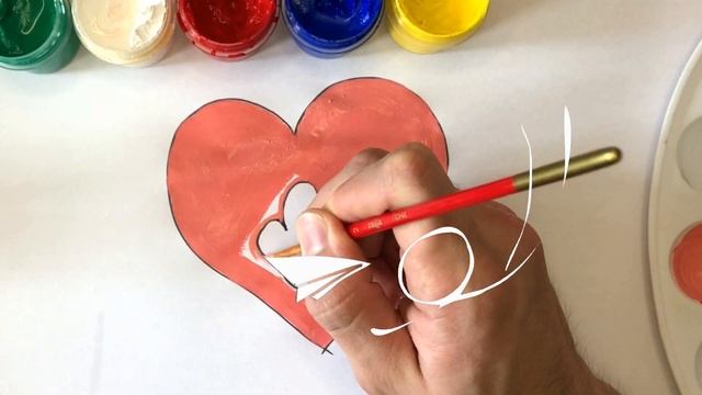 How to draw a heart for a child! / Как ребенку нарисовать сердце! смотреть онлайн
