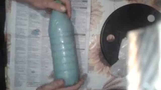 Цветная ваза из бутылки своими руками часть первая