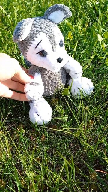 Вязаная игрушка собака ХАСКИ смотреть онлайн