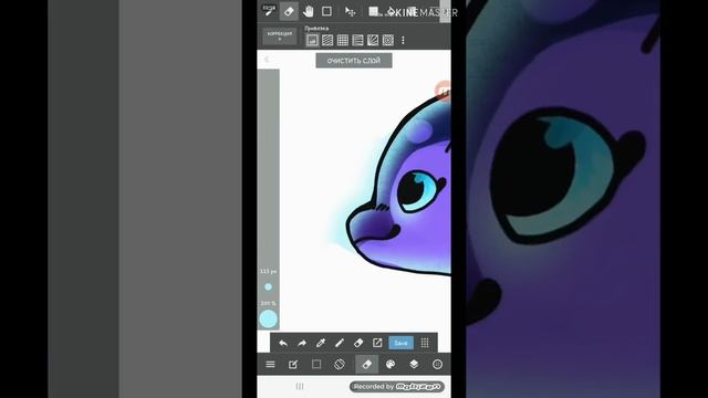 Рисую дельфина-бабочку😌😐 смотреть онлайн