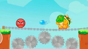Злой Красный Шар в игре Angry Ball Adventure Уровни 9-10