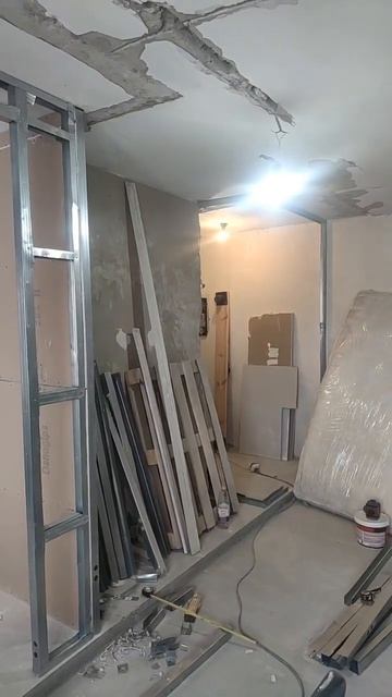 Монтаж перегородок из гипсокартона 🔥🔥🔥#ремонт#стр? смотреть онлайн