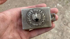 Раскопки по войне. Немцы бежали бросив всё в своём бункере!