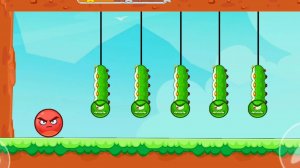 Злой Красный Шар в игре Angry Ball Adventure Уровни 6-8