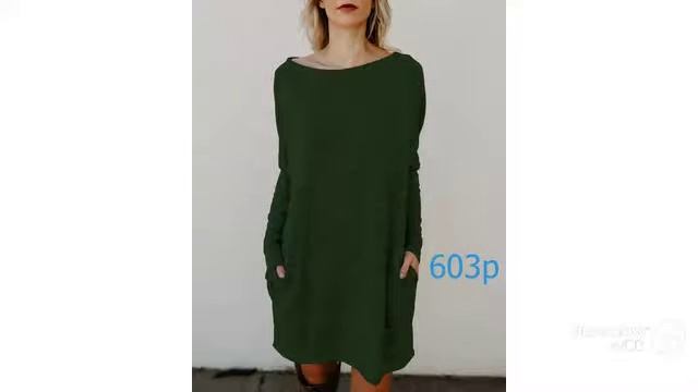 Одежда AliExpress - Прекрасное трикотажное платье смотреть онлайн