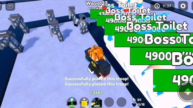 я прошёл хард в соло с щитов в Toilet Tower defense смотреть онлайн