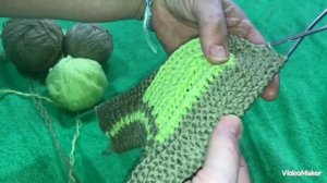 Вяжу детские тапочки двумя спицами утеплённые внутри