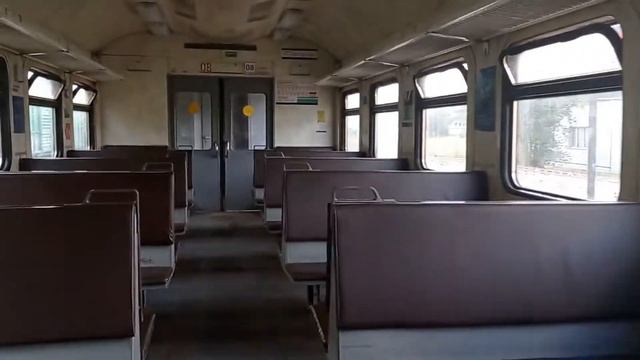 Мини обзор вагон от электропоезда ЭД4М-0312,станция Электрогорск.