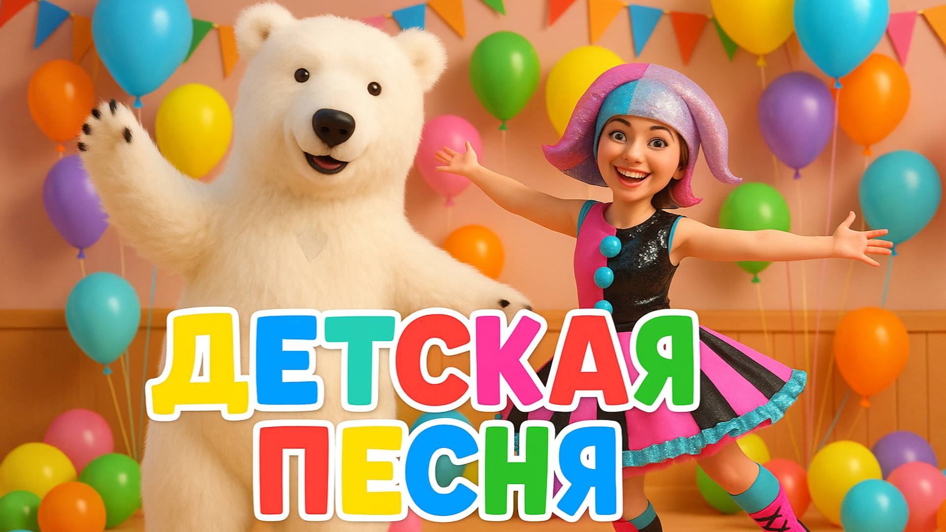 Весёлая Песня для Детей — День Рождения с Аниматором и Мишкой смотреть онлайн