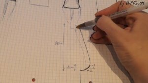 Вязаный двухцветный топ спицами.Простой узор. Ч.2 Проймы рукавов.