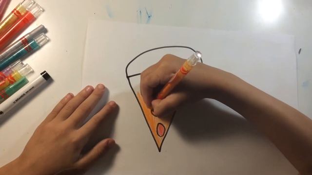 Рисуем пиццу! Легко и красиво смотреть онлайн