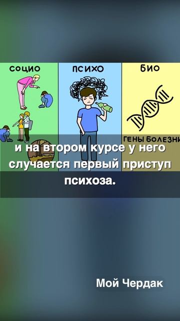 Почему Петя заболел шизофренией? | Мой Чердак #психотерапевт #врач #шизофрения