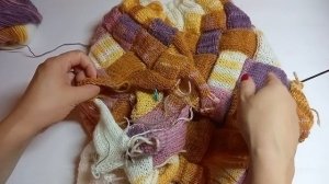 Джемпер энтерлак ❤/ соединяем полотно в круг/часть 3/о?
