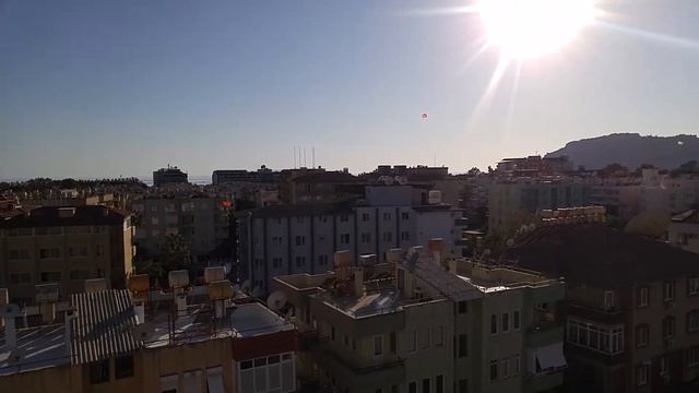 Вид на море и соседние здания с 7го  этажа Club Big Blue Suit Hotel 4* Аланья, Турция