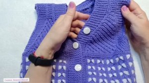 👍Теплая жилетка спицами на девочку 6-7 лет. Обзорное в?