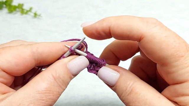 Узор спицами "Бисерная роса" смотреть онлайн