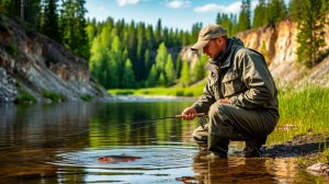 Ловлю плотву на карьере