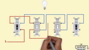Схема подключения проводов к 4-позиционному выключателю