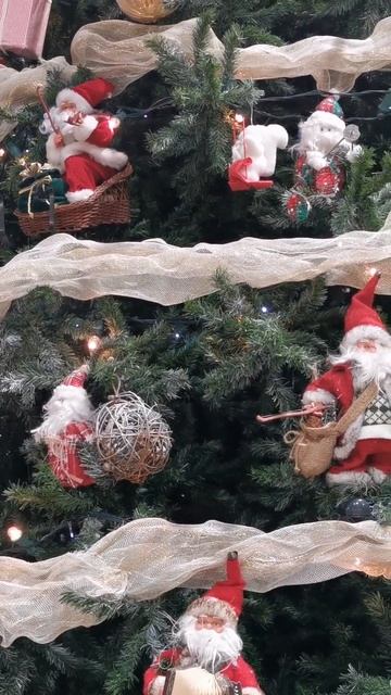 Санта-клаусы на ёлке в Анцио-2 | Италия, провинция Рим, декабрь 2022