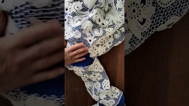 Вязание Ирландского кружева, втачиваем рукав, заверша смотреть онлайн