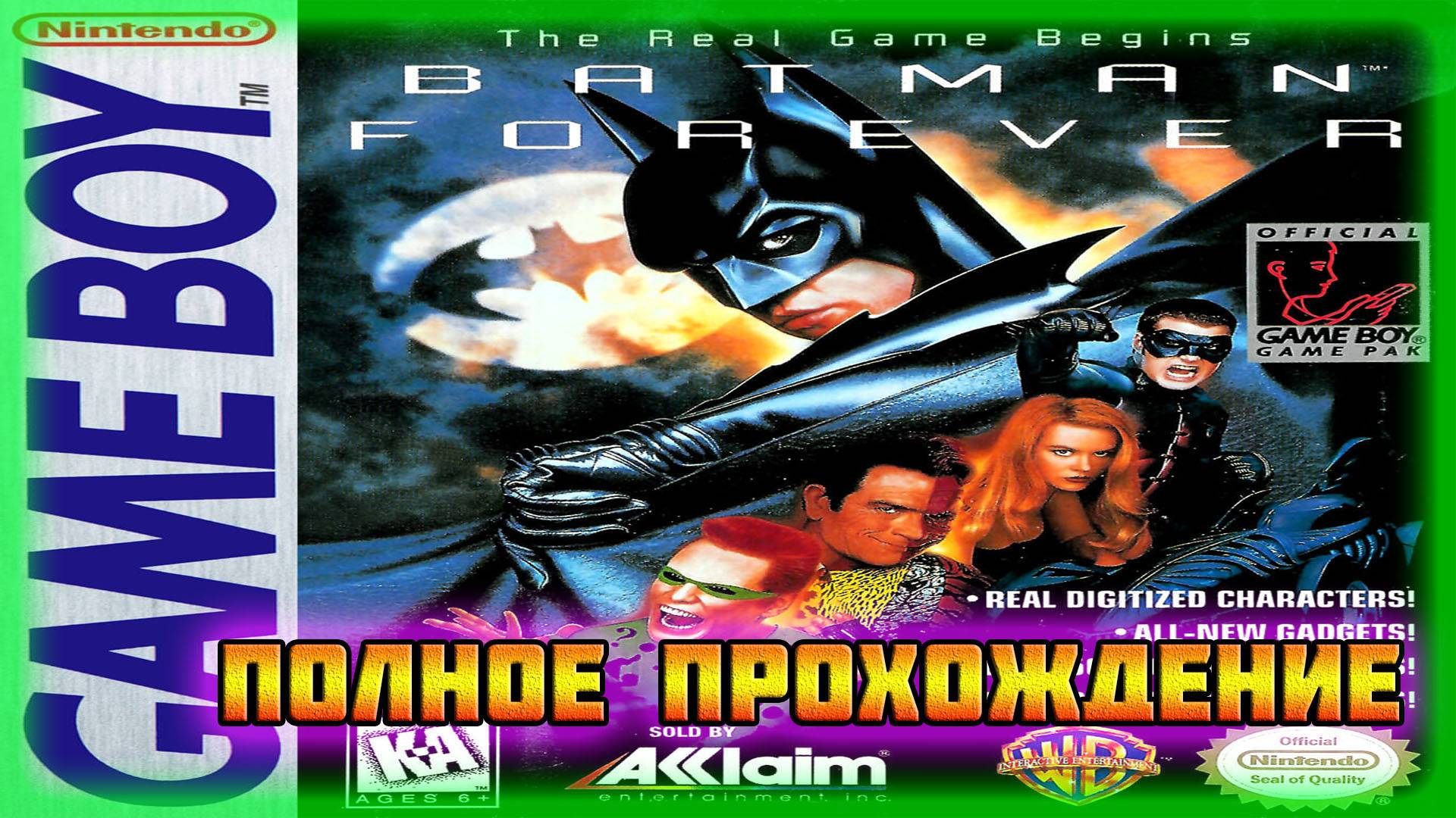 Batman Forever (Game Boy)-Полное Прохождение (Normal Difficulty). смотреть онлайн