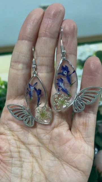 Серьги из эпоксидной смолы день 12