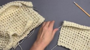 ❄️Детский вязаный свитер. Спицами. Ажурный узор. ~  6-7 ?