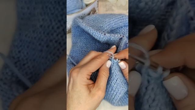 Убавки по низу кардигана и резинка 1х1 с вытянутыми петлями