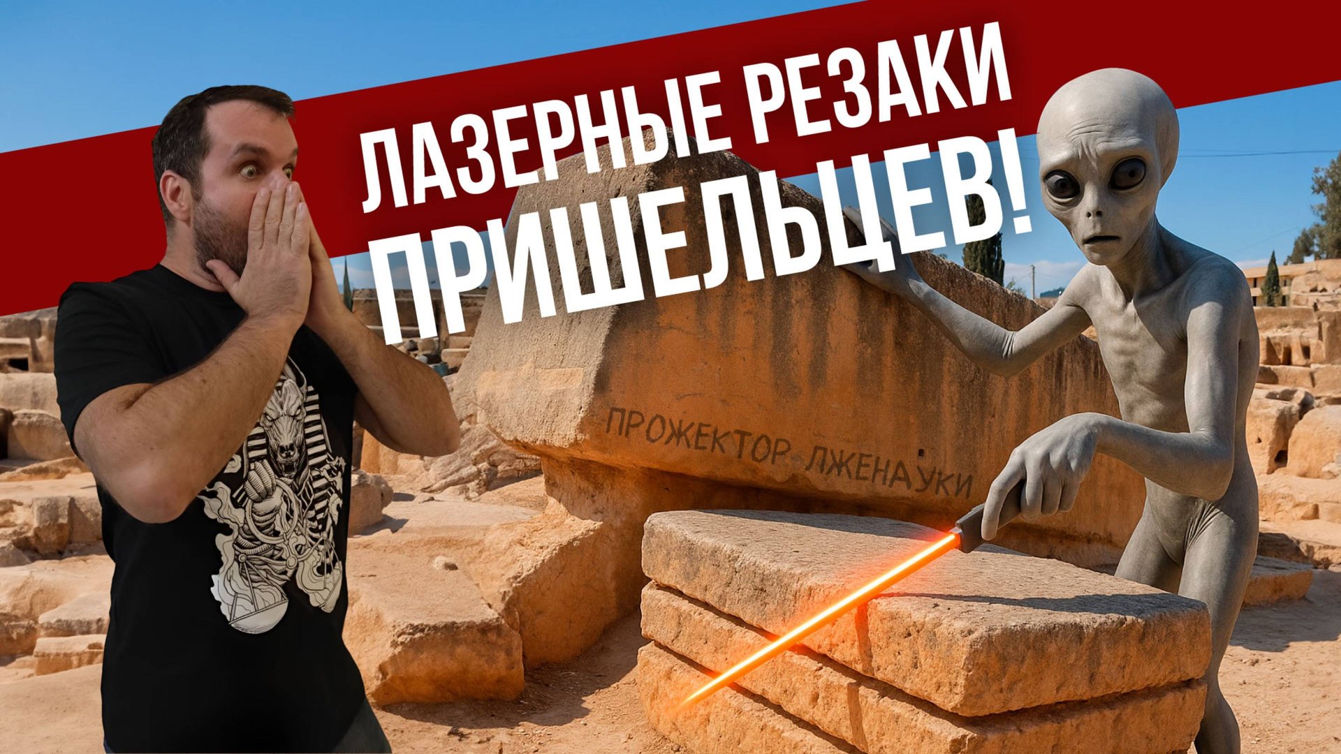 Следы лазера пришельцев? Соколов смотрит Крамолу про Баальбек. Часть-2 | Прожектор лженауки смотреть онлайн