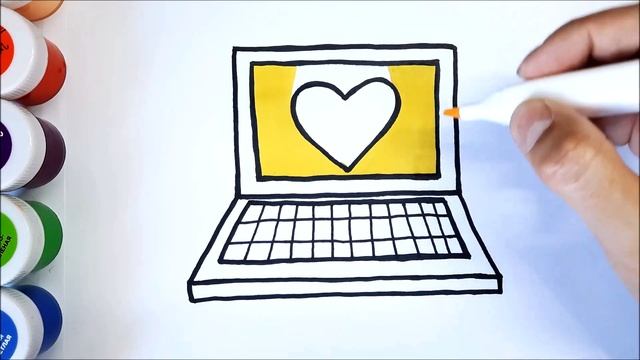 Bolalar Uchun Kompyuter Rasm Chizish | Drawing Computer With Kids Song Рисование Комп?