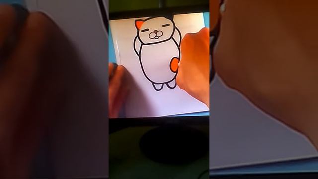 Сквиши котик и  нутелла из губки и бумаги